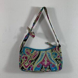 Vera Bradley Daphne Shoulder Bag Purse Womens Small Silk Bella Paisley Quilted